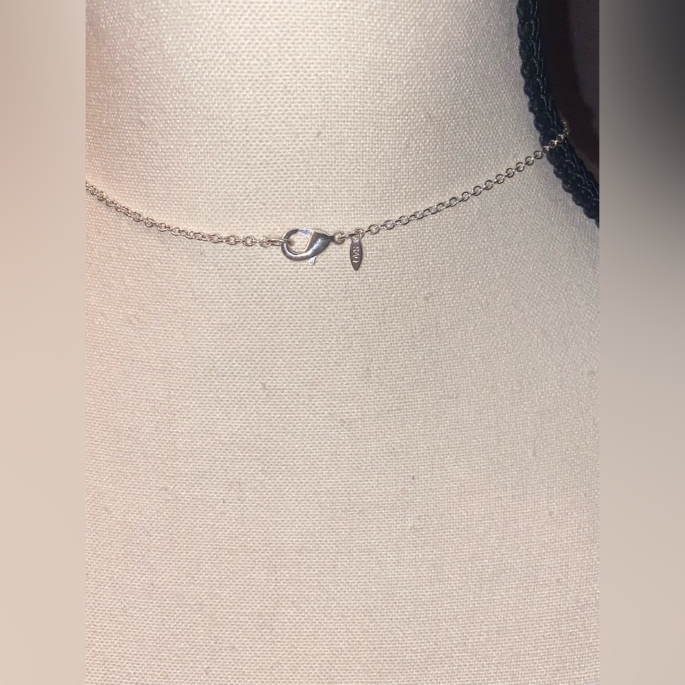 Women’s silver chain large earthy stones beads with silver beads - Picture 3 of 12